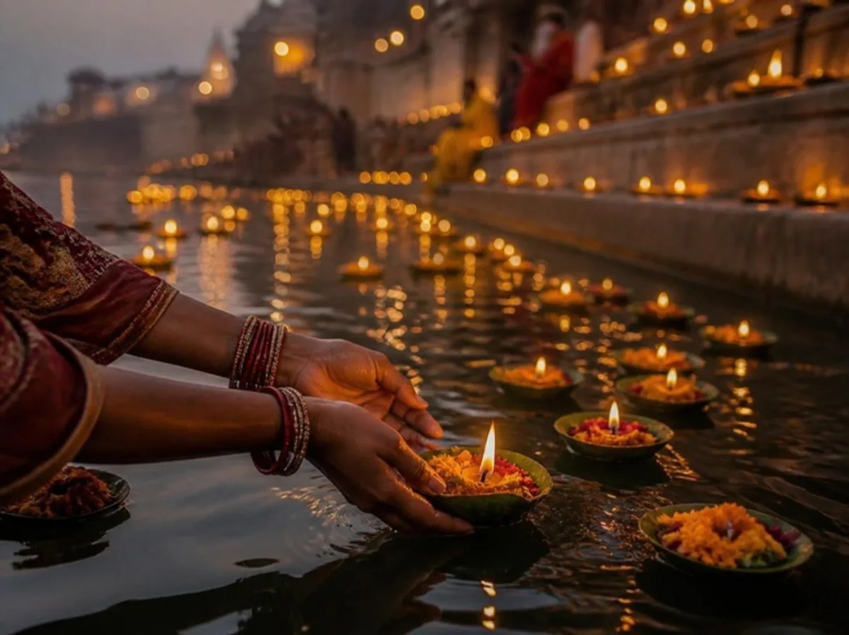 Kartik Purnima Deep Daan at the Ganga ghat